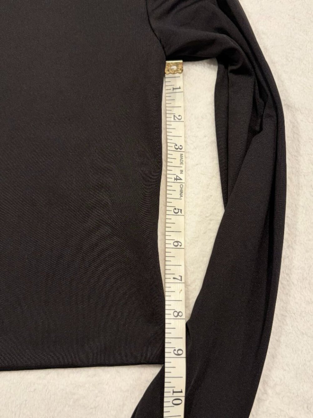 Cropped SWS Contour black long sleeved fitted top, S - Picture 3 of 7